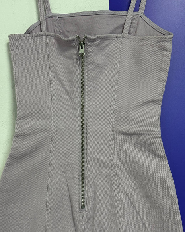 H&M Lavender Purple Cotton Twill Mini Dress