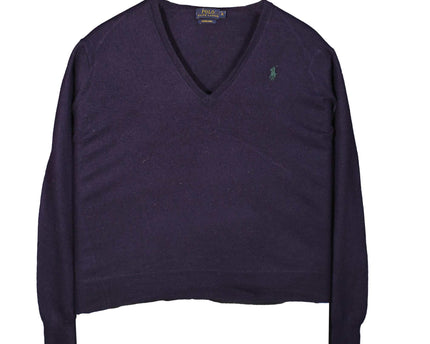 Ralph Lauren Long Sleeve Pima V-Neck Cotton Sweater