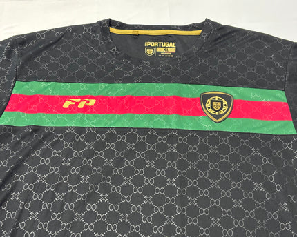 Força Portugal Black Performance Training Jersey