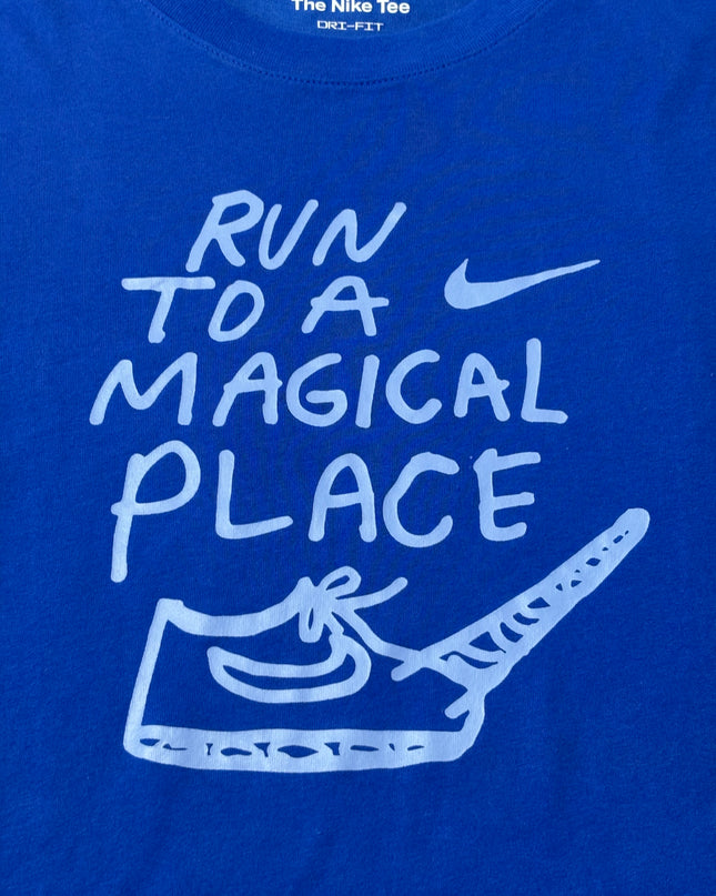 Nike Blue Artist In Residence Graphic Running T-Shirt | With Tag
