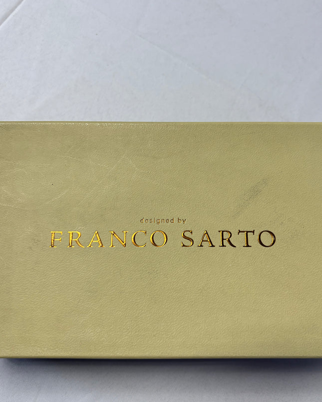 Franco Sarto Burgundy Suede Bow Accent Kitten Heels | With Box