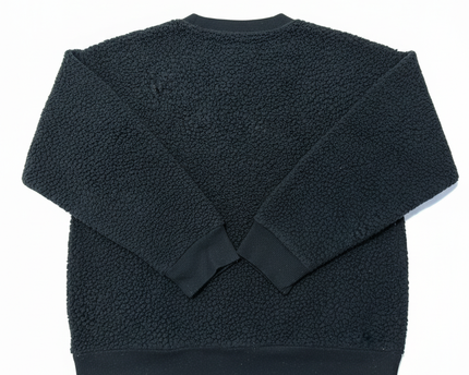 Juicy Couture Embroidered Black Oversized Cozy Teddy Sweatshirt