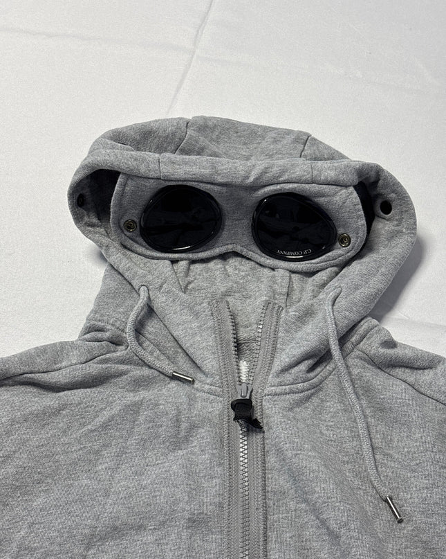 C.P. Company Grey Goggle Zip Hoodie