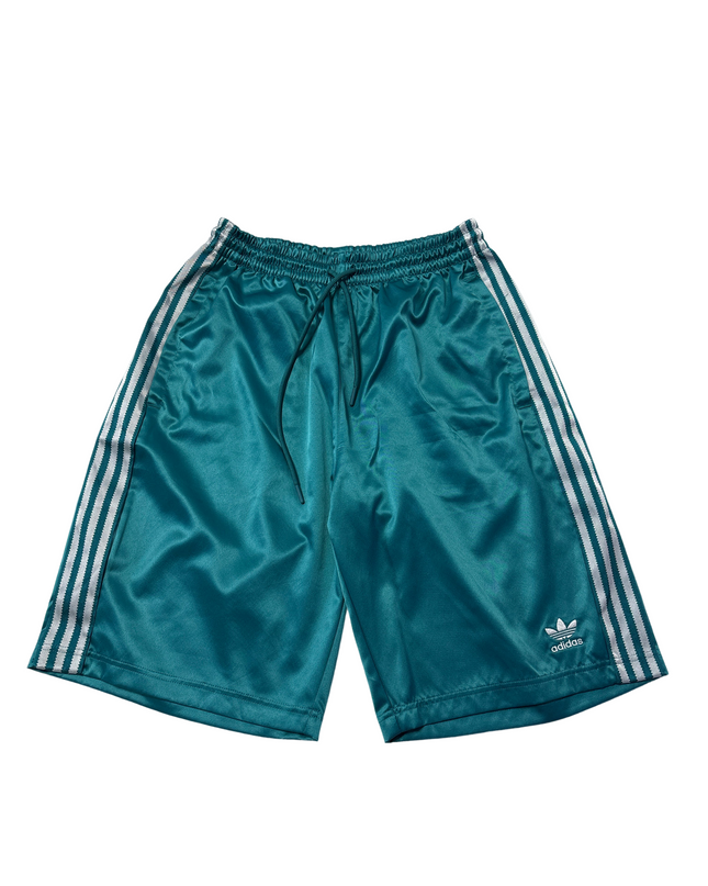 Adidas Teal Trefoil Three Stripes Shorts