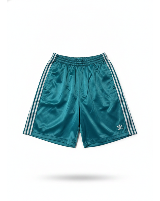 Adidas Teal Trefoil Three Stripes Shorts