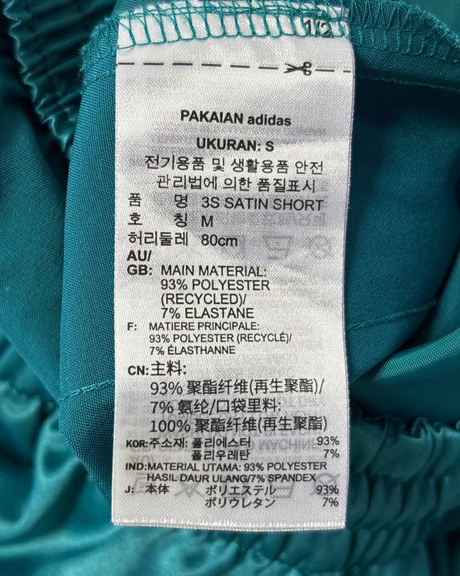Adidas Teal Trefoil Three Stripes Shorts