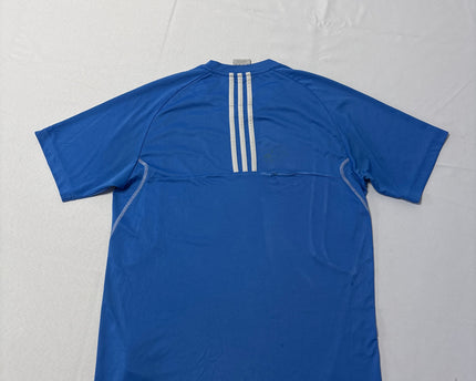 Adidas Blue Three Stripes Sports T-Shirt