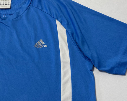 Adidas Blue Three Stripes Sports T-Shirt