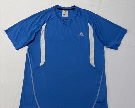 Adidas Blue Three Stripes Sports T-Shirt