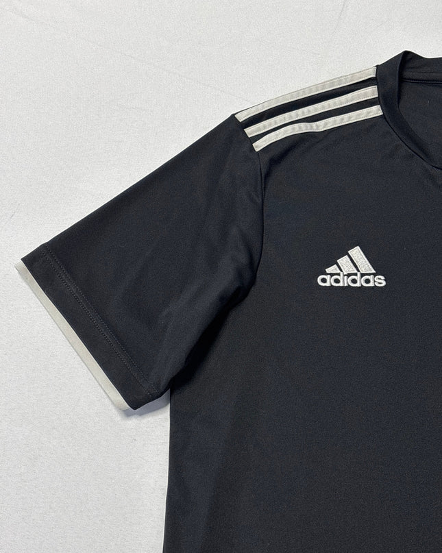 Adidas Black Three Stripes Sports T-Shirt
