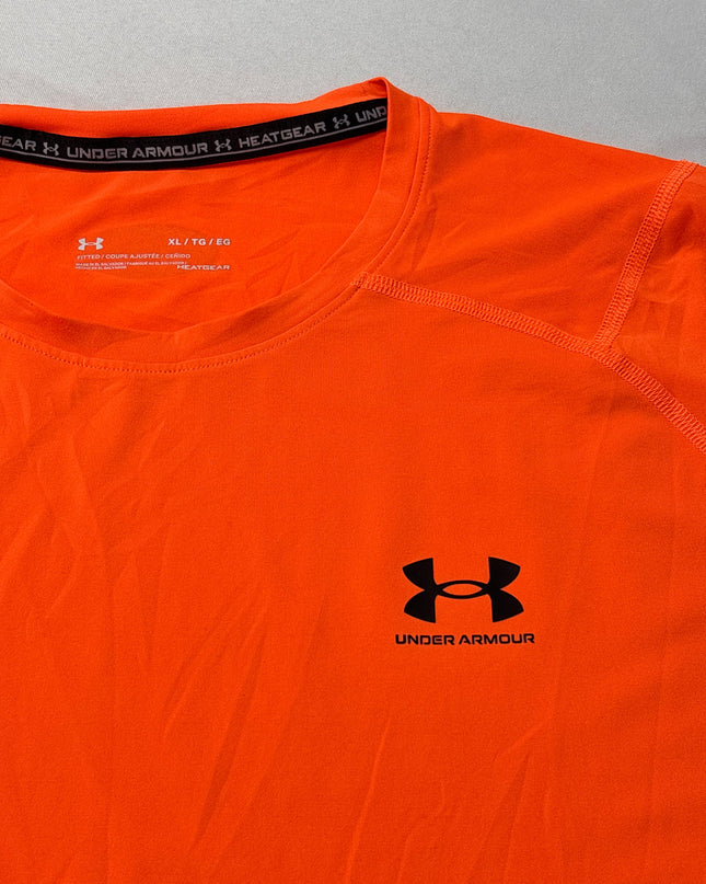 Under Armour Orange Logo Sports T-Shirt