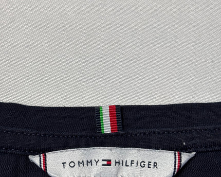 Tommy Hilfiger Navy Logo Long Sleeve T-Shirt