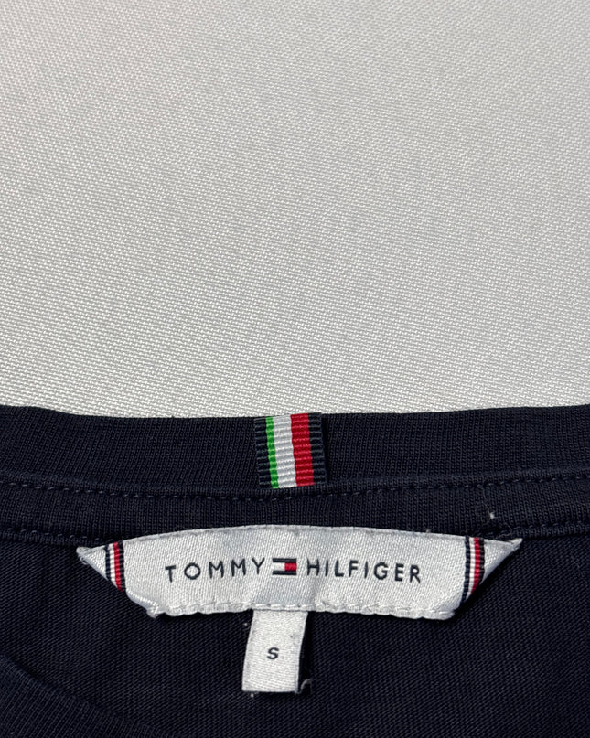 Tommy Hilfiger Navy Logo Long Sleeve T-Shirt