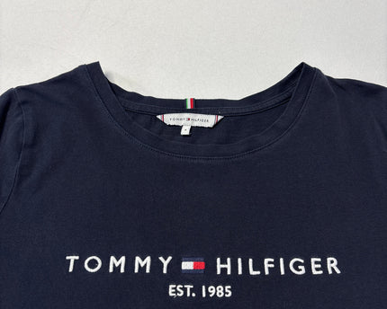 Tommy Hilfiger Navy Logo Long Sleeve T-Shirt