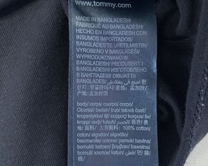 Tommy Hilfiger Navy Logo Long Sleeve T-Shirt