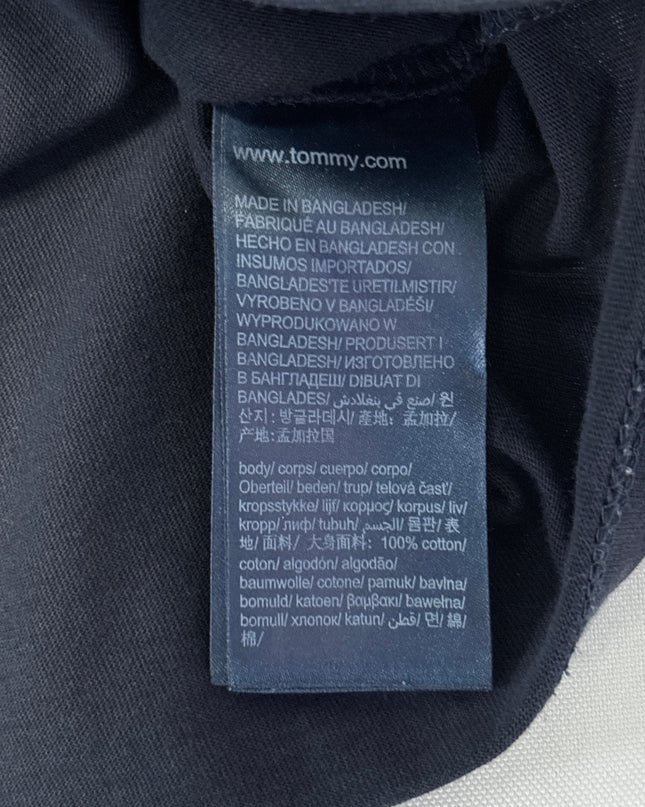 Tommy Hilfiger Navy Logo Long Sleeve T-Shirt