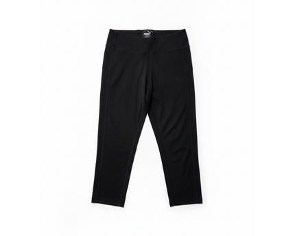 Puma Black Logo High Waist Cropped Leggings