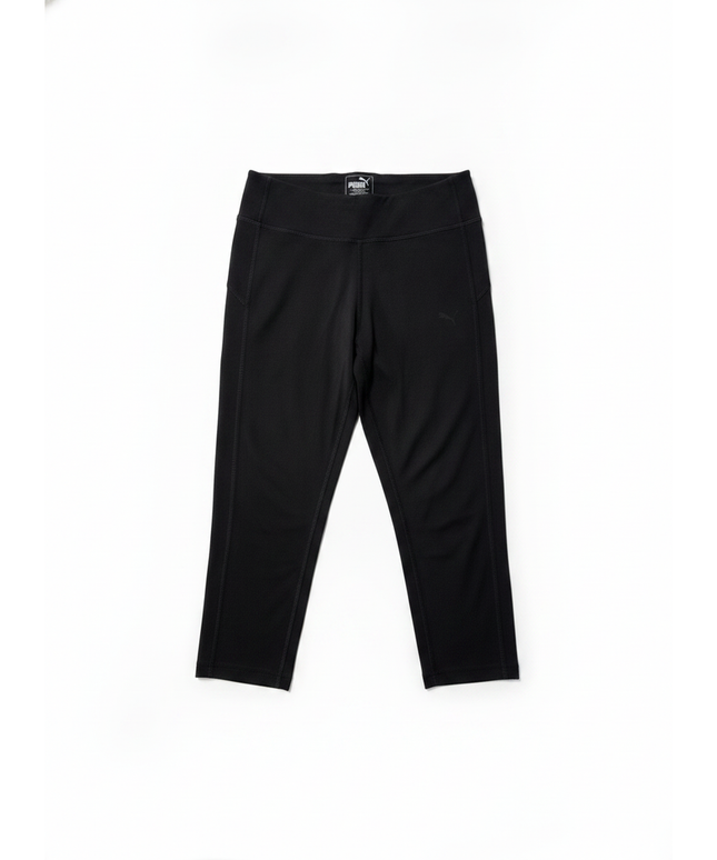 Puma Black Logo High Waist Cropped Leggings