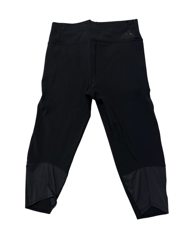Adidas Black Graphic Panel Cropped Leggings