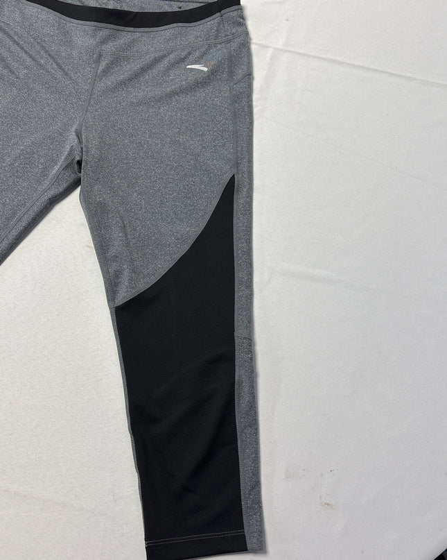 Anta Grey Two-Tone Panelled Leggings