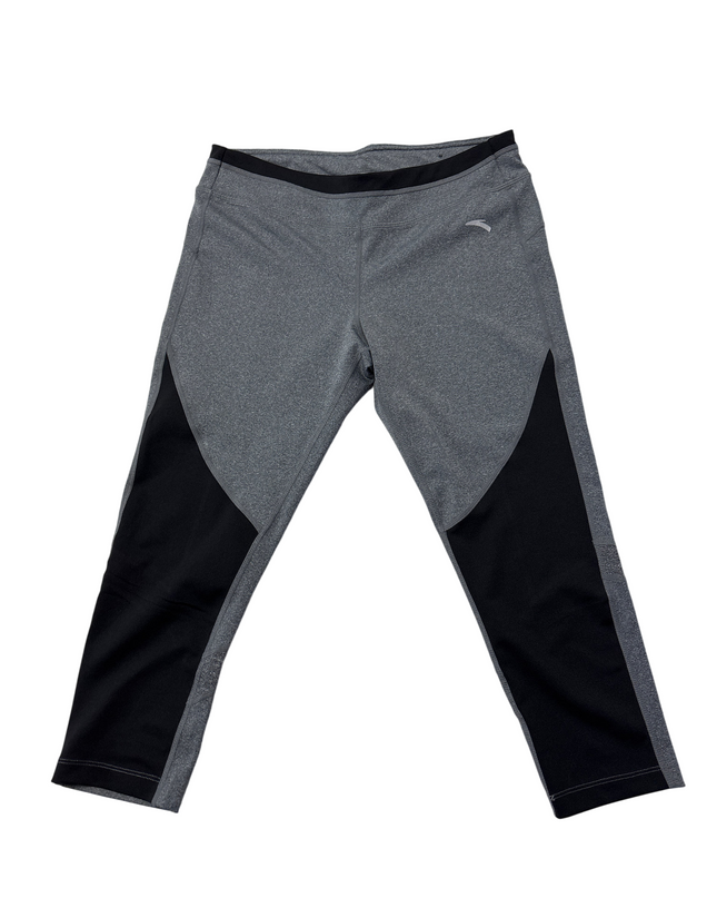 Anta Grey Two-Tone Panelled Leggings