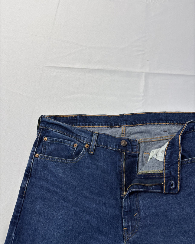 Levi's Blue Raw Hem Straight Jeans