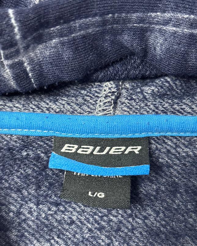 Bauer Navy Burnout Zip-Up Hoodie