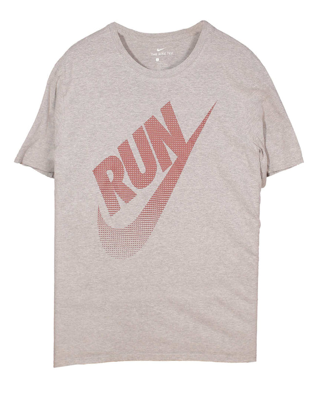 The Nike Tee" Run Swoosh Gray T-shirt