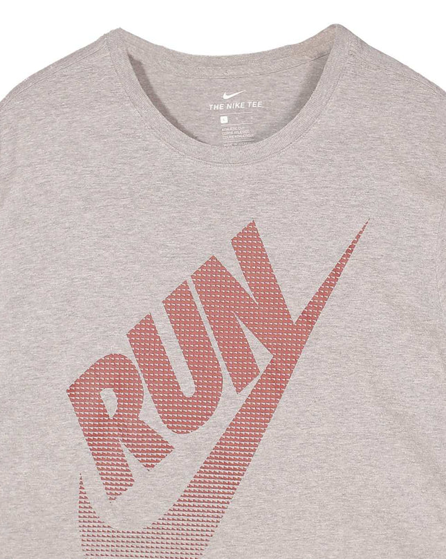 The Nike Tee" Run Swoosh Gray T-shirt