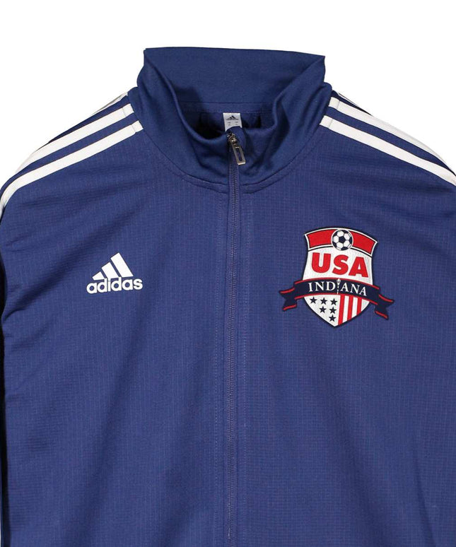 Adidas USA Indiana Soccer Track Blue Jacket
