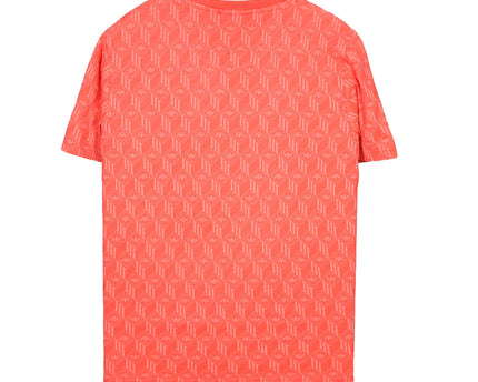 Adidas Originals Trefoil Monogram Short Sleeve Athletic Red T Shirt
