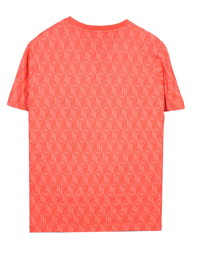 Adidas Originals Trefoil Monogram Short Sleeve Athletic Red T Shirt