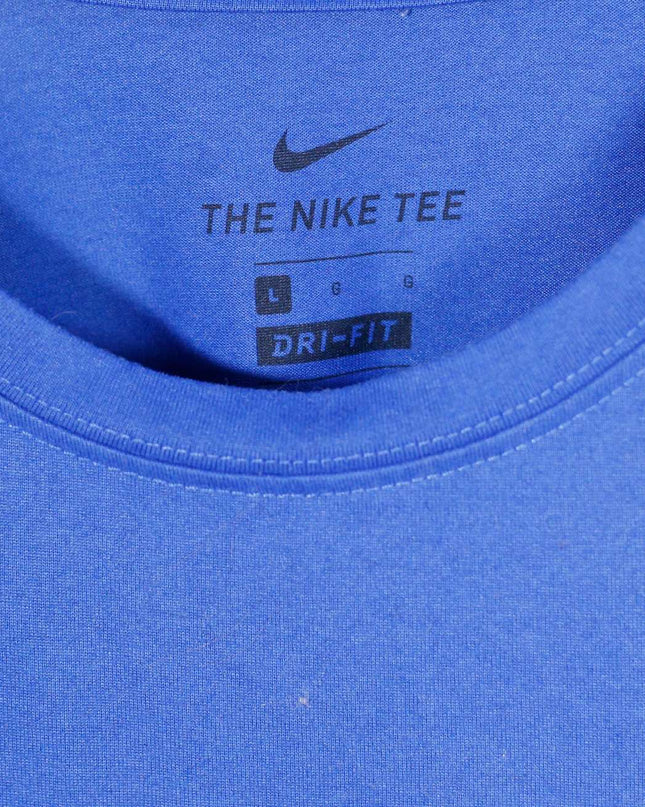 Nike Swoosh Training Active Short Sleeve Blue T Shirt