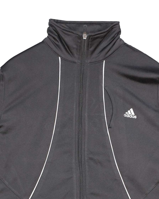 Adidas Full Zip Athletic Black Jacket