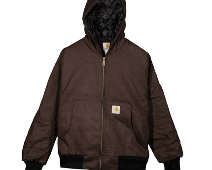 Reworked Carhartt Loose Fit Washed Canvas Hooded Jacket