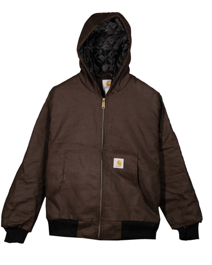 Reworked Carhartt Loose Fit Washed Canvas Hooded Jacket