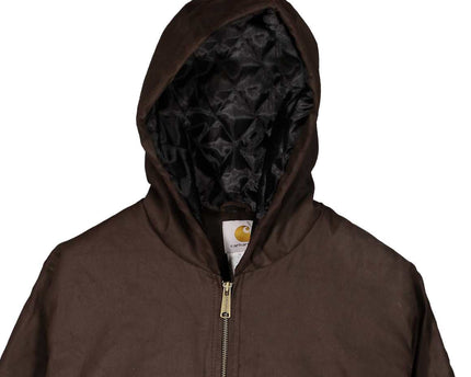 Reworked Carhartt Loose Fit Washed Canvas Hooded Jacket