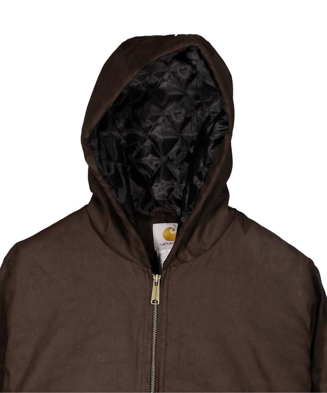 Reworked Carhartt Loose Fit Washed Canvas Hooded Jacket
