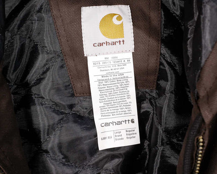 Reworked Carhartt Loose Fit Washed Canvas Hooded Jacket