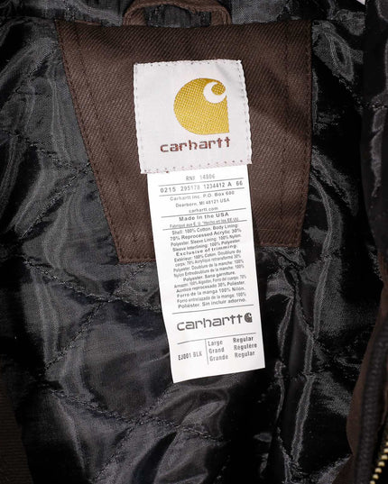 Reworked Carhartt Loose Fit Washed Canvas Hooded Jacket