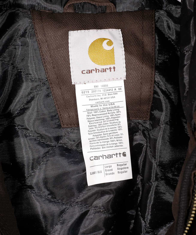 Reworked Carhartt Loose Fit Washed Canvas Hooded Jacket