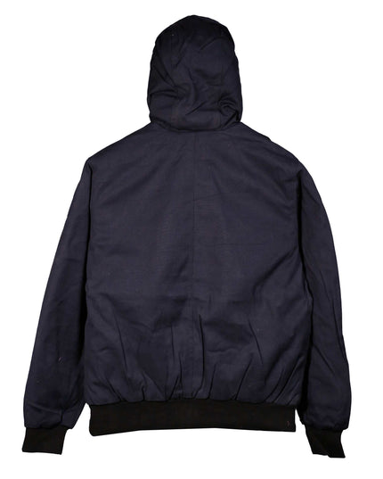 Reworked Carhartt Hooded Full Zip Workwear Blue Jacket