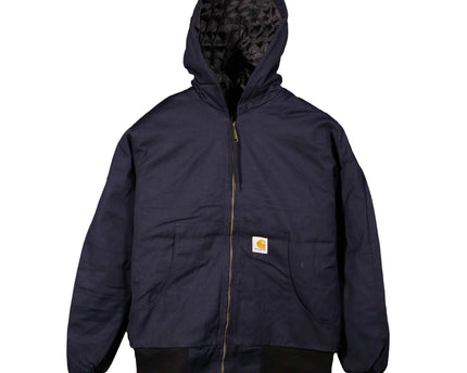Reworked Carhartt Mens Duck Active Quilted Flannel Lined Jacket
