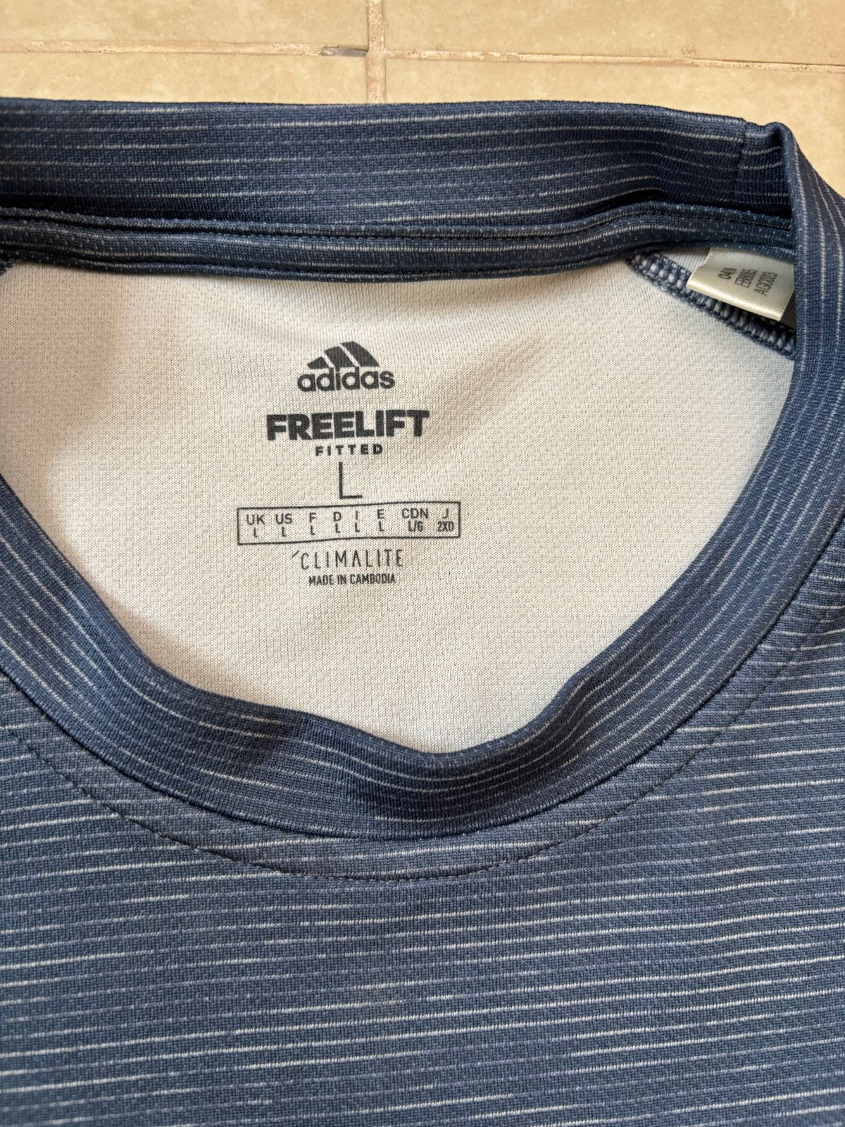 Adidas Freelift Climalite Training Navy T-Shirt - M