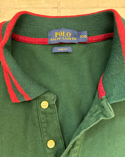 Ralph Lauren Vintage Green 3-Embroidered Polo Shirt - M