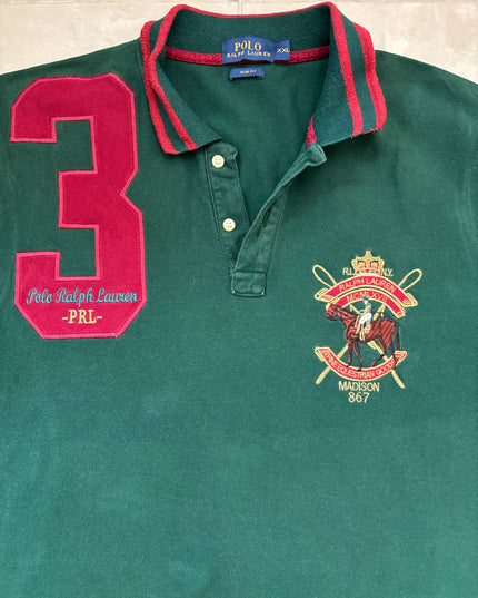 Ralph Lauren Vintage Green 3-Embroidered Polo Shirt - M