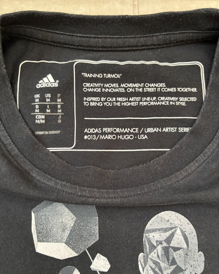 Adidas Performance Training Black Boxer Print Graphic T-Shirt - M