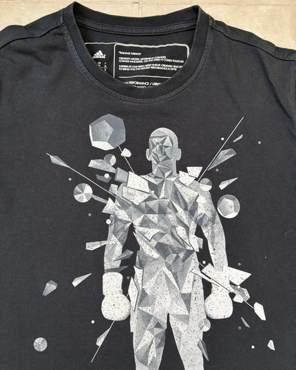 Adidas Performance Training Black Boxer Print Graphic T-Shirt - M
