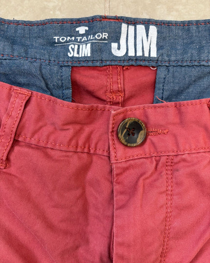 Tom Tailor Slim Fit Red Chino Shorts - XL | Waist: 36"