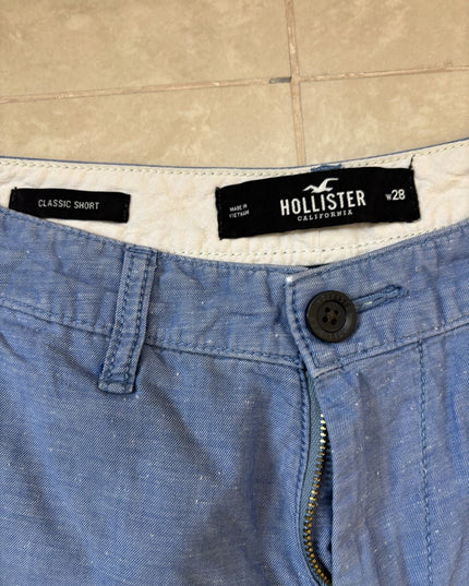 Hollister Lightweight Classic Fit Blue Chino Short - S | Waist:28"
